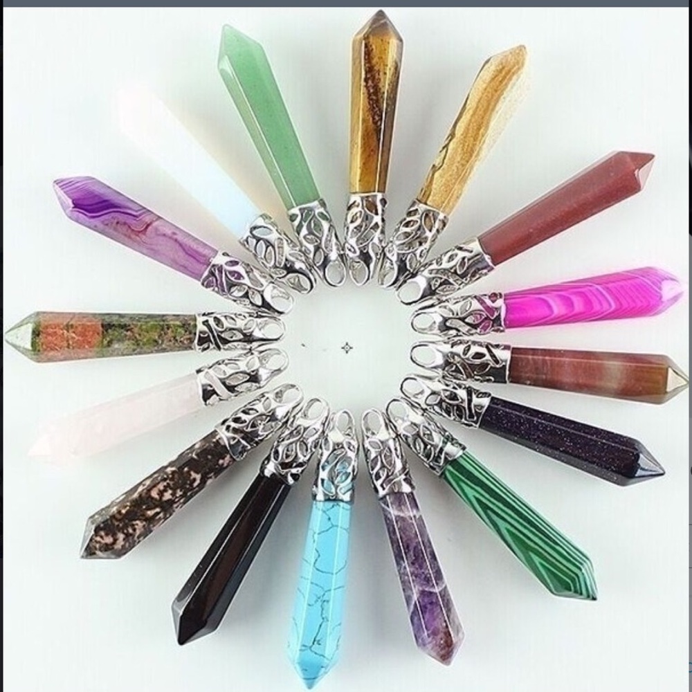 🟢 5/45 Opalite Pendant Pendulum Necklace